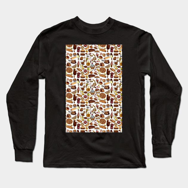 pastry colorful pattern Long Sleeve T-Shirt by lisenok